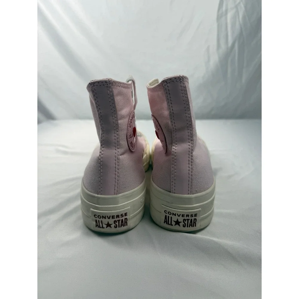 Converse Chuck Taylor All Star Lift Hearts High Top Pink Canvas Sneakers W 7.5